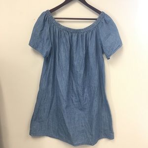 Merona Off The Shoulder Chambray Denim Dress